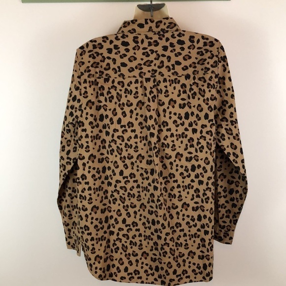 NWOT J Crew Animal Print Pullover Tunic Top Size Medium - Picture 5 of 7
